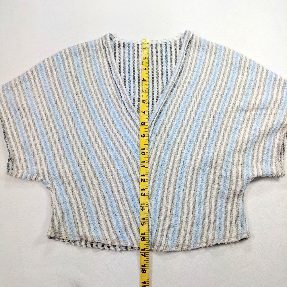 Zara Trafaluc striped short sleeve loose crop top - Picture 5 of 8